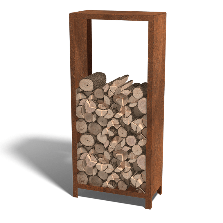 Stojalo za drva iz jekla corten Indiana 180 x 80 x 40 cm