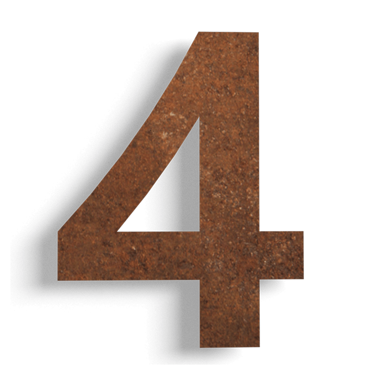 Hišna številka iz jekla corten 4 - 80 cm