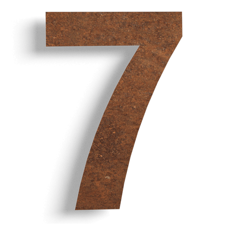 Hišna številka iz jekla corten 7 - 80 cm