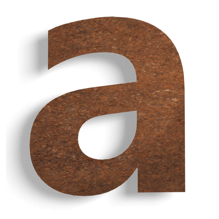 Hišna številka iz jekla corten a - 15 cm