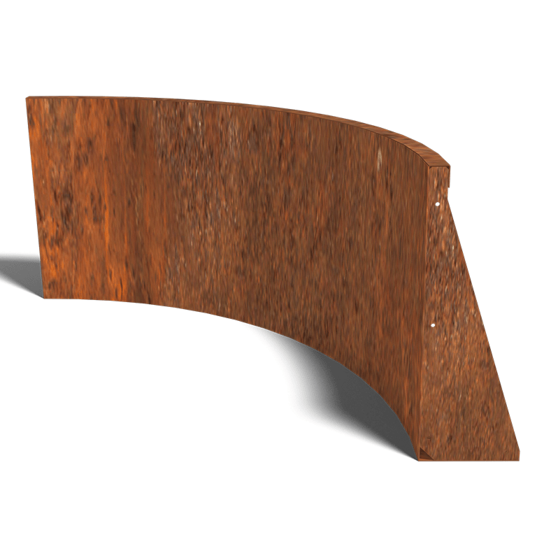Škarpa iz jekla corten notranja krivulja 100 x 100 cm (višina 60 cm)