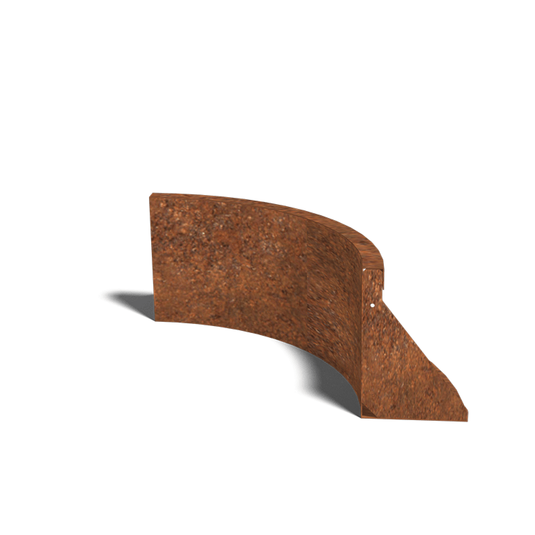 Škarpa iz jekla corten notranja krivulja 50 x 50 cm (višina 30 cm)