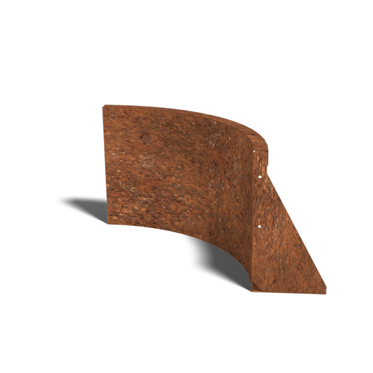 Škarpa iz jekla corten notranja krivulja 50 x 50 cm (višina 40 cm)