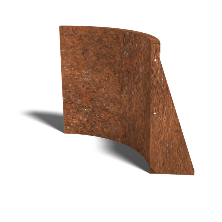 Škarpa iz jekla corten notranja krivulja 50 x 50 cm (višina 60 cm)