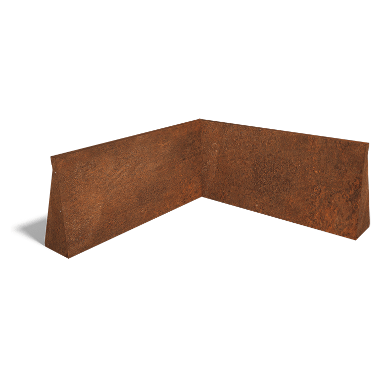 Škarpa iz jekla corten notranji kot 100 x 100 cm (višina 50 cm)