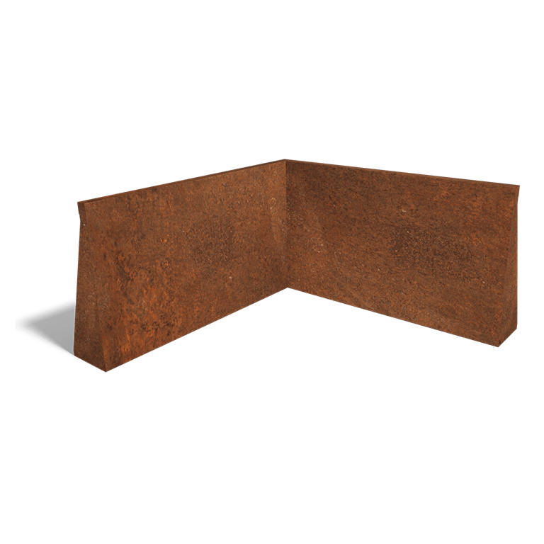 Škarpa iz jekla corten notranji kot 100 x 100 cm (višina 60 cm)