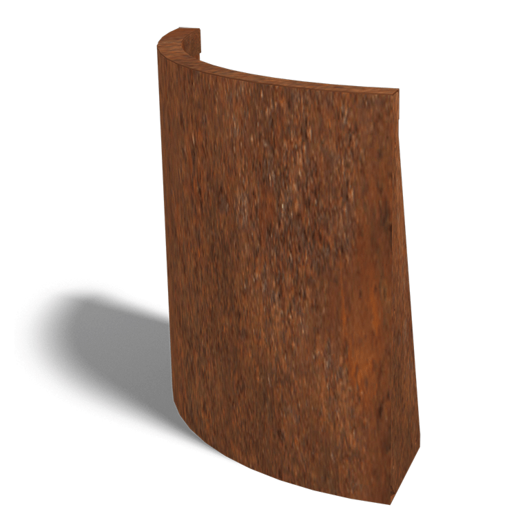 Škarpa iz jekla corten zunanja krivulja 50 x 50 cm (višina 60 cm)