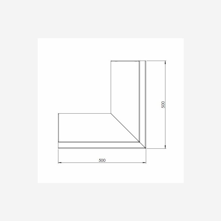 Škarpa iz jekla corten zunanji kot 50 x 50 cm (višina 50 cm)