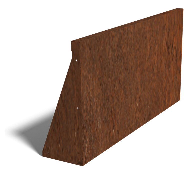 Škarpa iz jekla corten ravno 100 cm (višina 50 cm)