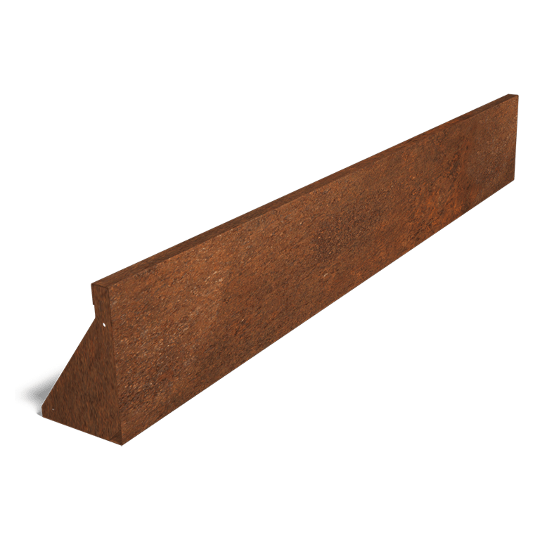 Škarpa iz jekla corten ravno 200 cm (višina 30 cm)