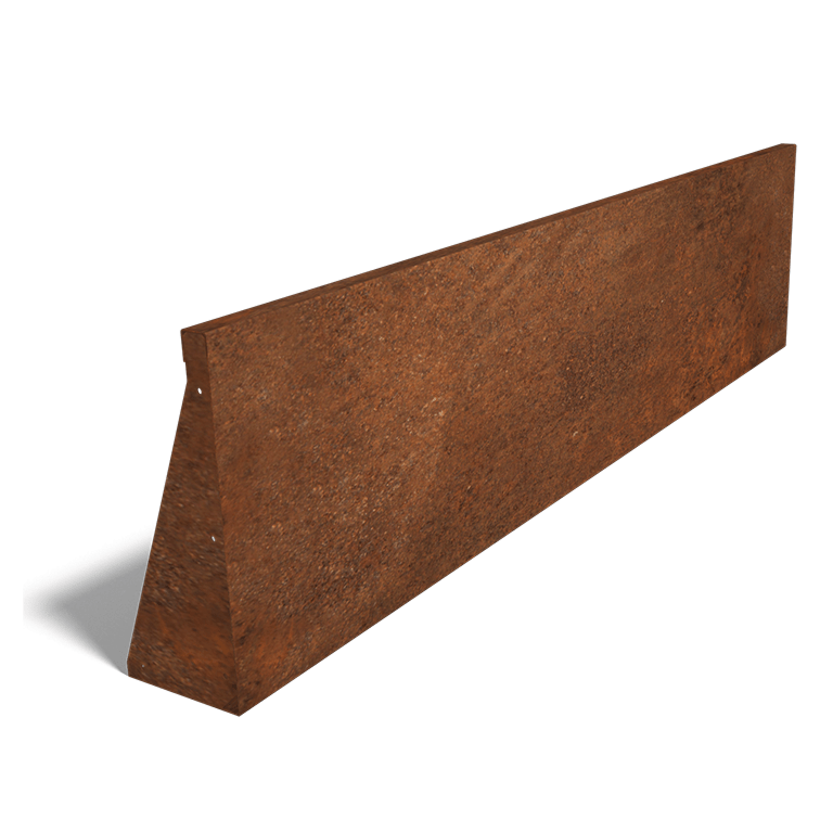 Škarpa iz jekla corten ravno 200 cm (višina 50 cm)