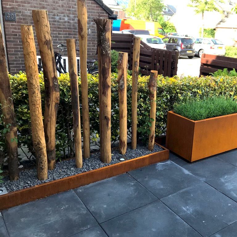 Obrobe za gredice iz jekla corten pod kotom 22 cm (dolžina 150 cm)