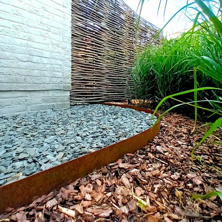 Obrobe za gredice iz jekla corten ravno 15 cm (dolžina 150 cm)