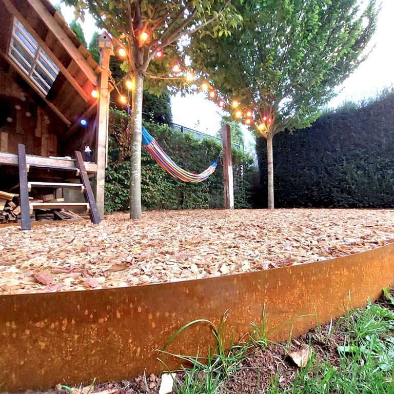 Obrobe za gredice iz jekla corten ravno 25 cm (dolžina 240 cm)