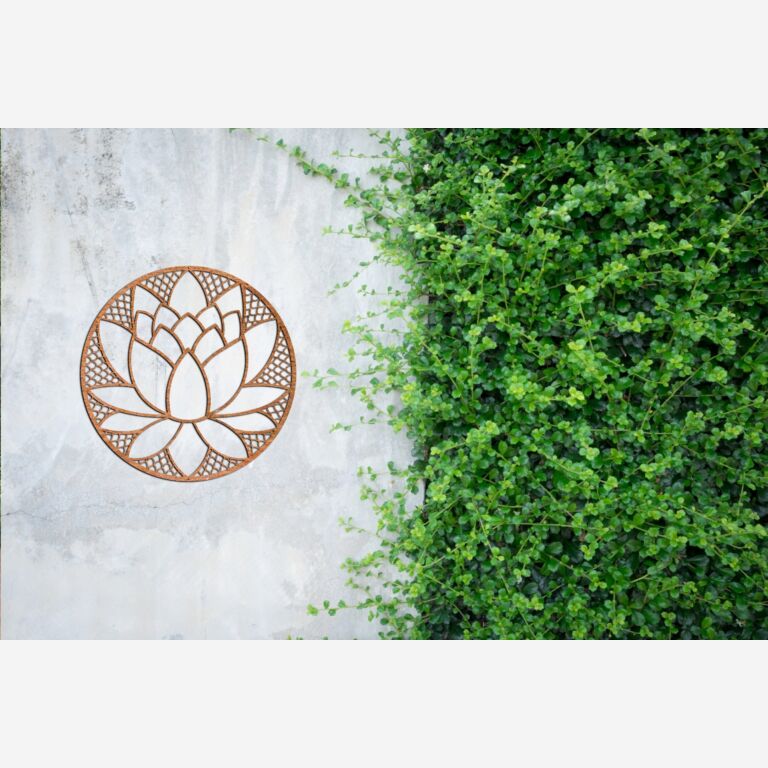 Stenska dekoracija iz jekla corten Lotus