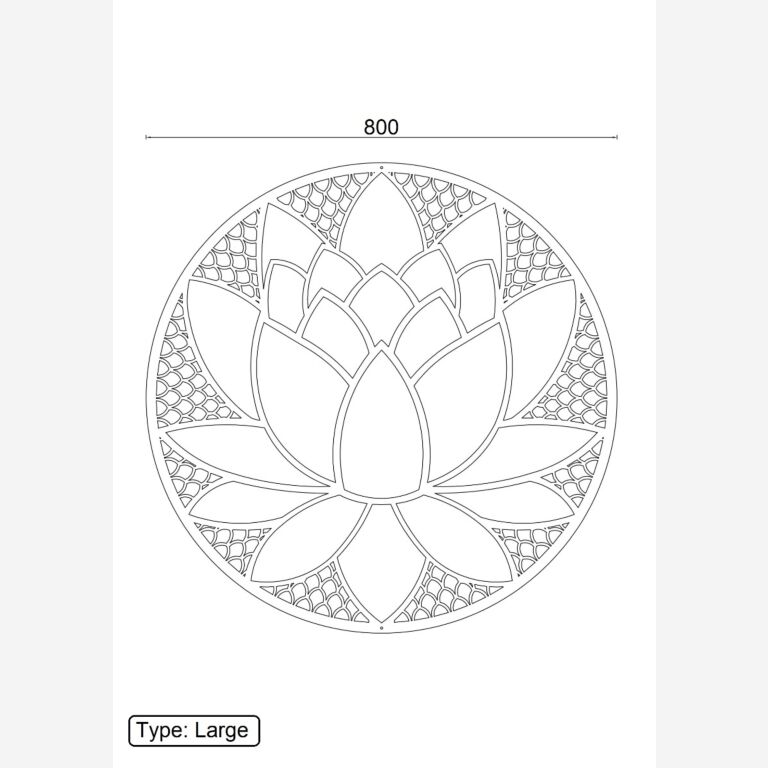 Stenska dekoracija iz jekla corten Lotus
