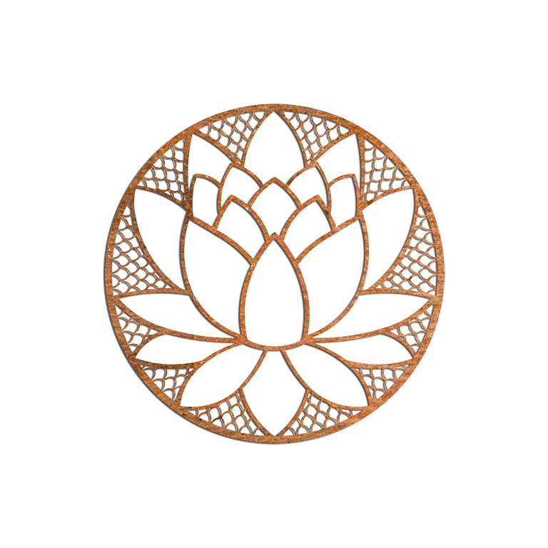 Stenska dekoracija iz jekla corten Lotus