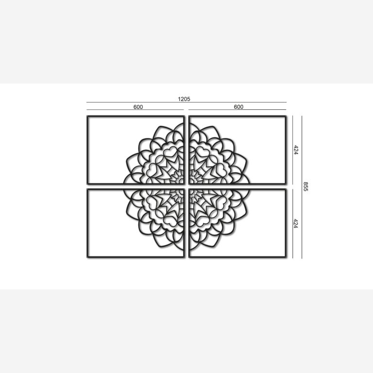 Kovinska stenska dekoracija Mandala *OP=OP