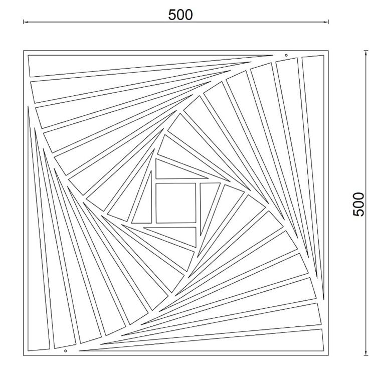 Kovinski stenska dekoracija Geometrijske oblike 3.0