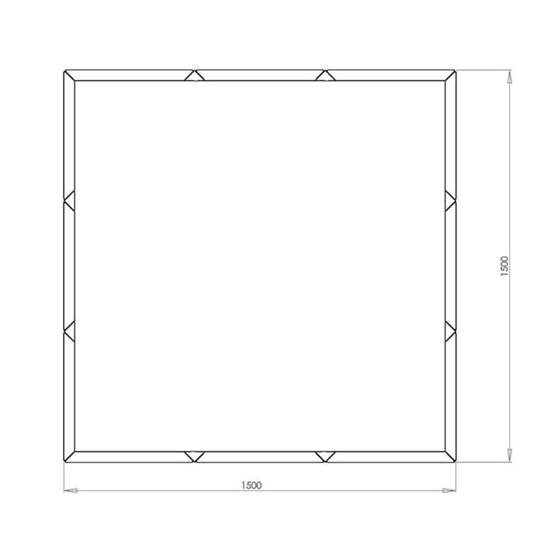 Korito za rože iz jekla corten Miami xxl 150 x 150 cm