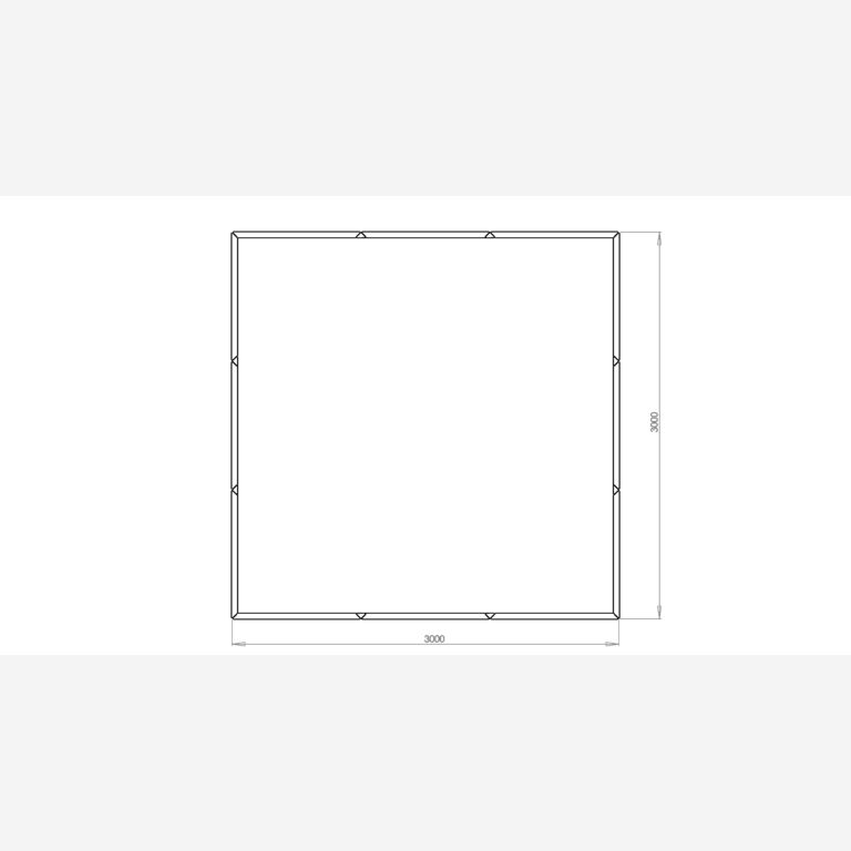 Korito za rože iz jekla corten Miami xxl 300 x 300 cm