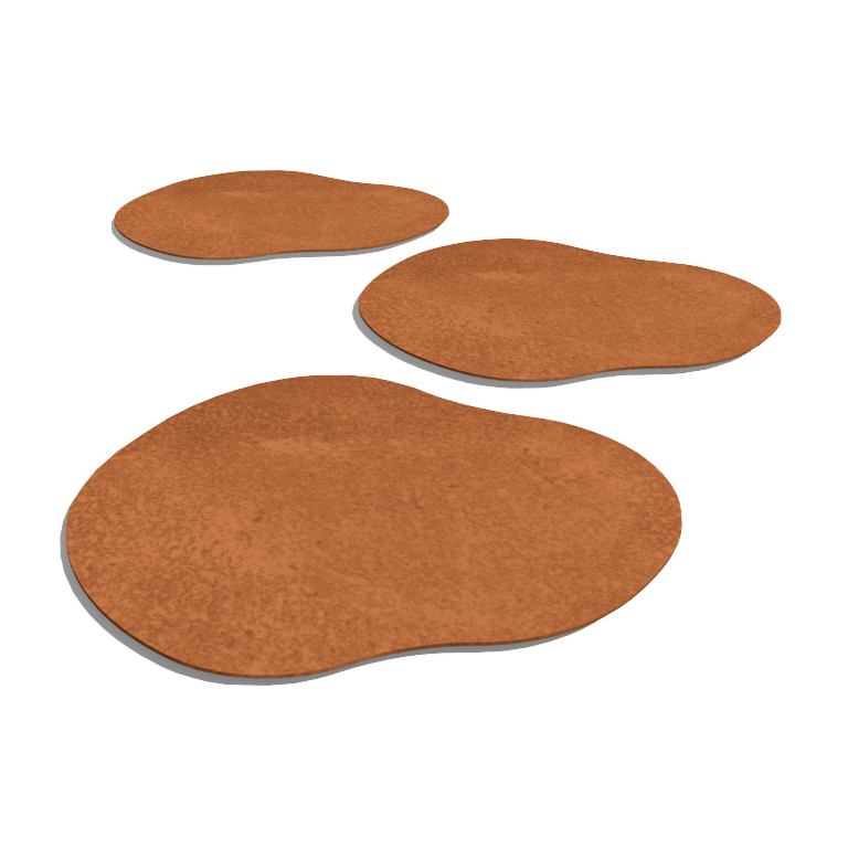 Pohodna plošča iz jekla corten Organska 50 x 50 cm