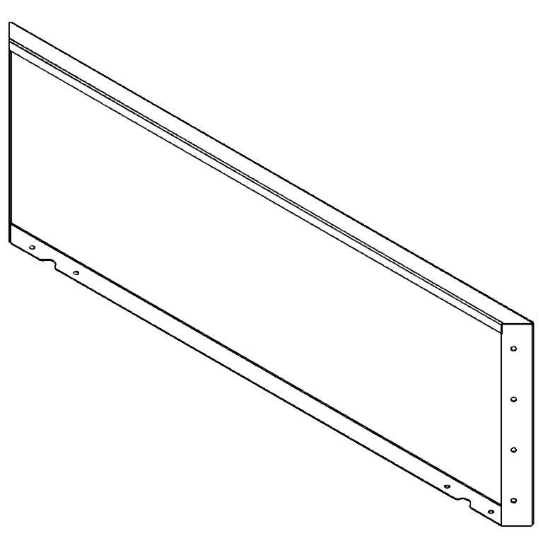 Vrtna plošča iz prašno barvanega jekla 40 x 120 cm