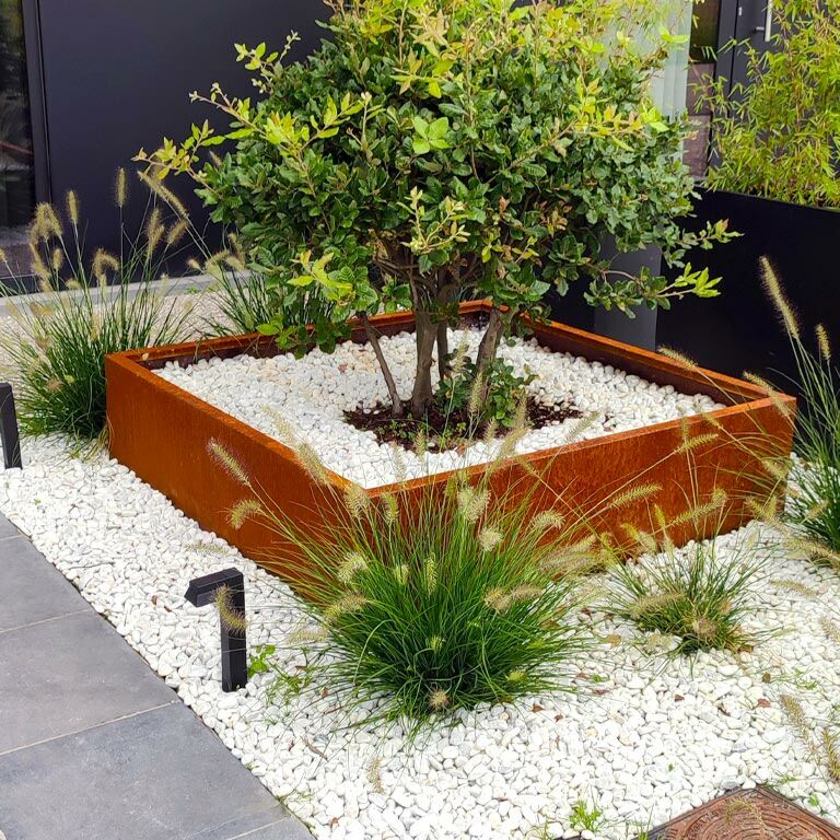 Korito za rože iz jekla corten Miami 120 x 120 cm
