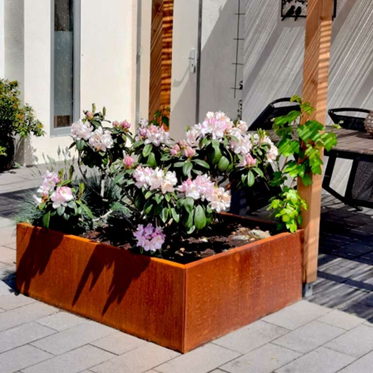 Korito za rože iz jekla corten Texas 100 x 120 cm