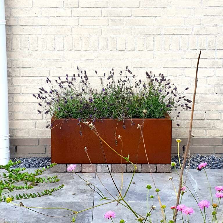 Korito za rože iz jekla corten Teksas 30 x 80 cm
