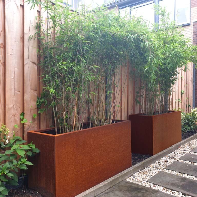 Korito za rože iz jekla corten Texas 40 x 120 cm