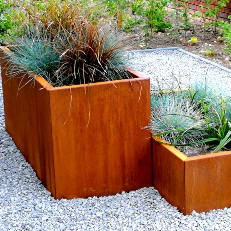 Korito za rože iz jekla corten Texas 30 x 50 cm