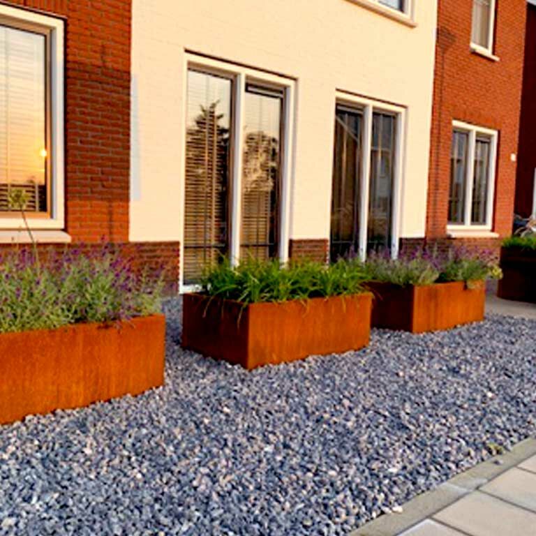 Korito za rože iz jekla corten Teksas 60 x 120 cm