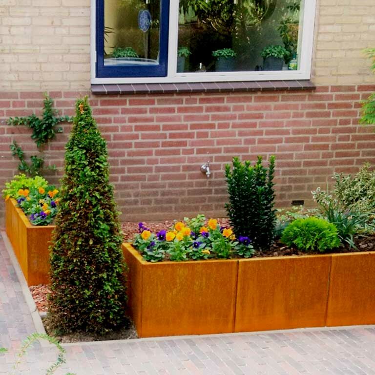 Korito za rože iz jekla corten Texas xxl 150 x 50 cm