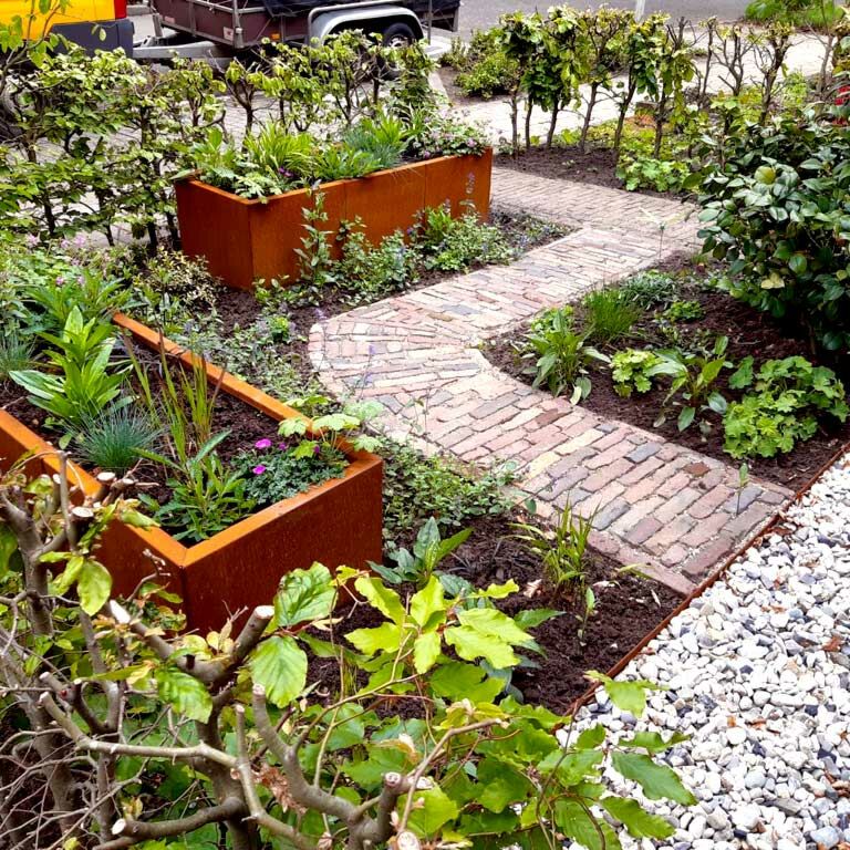 Korito za rože iz jekla corten Texas xxl 150 x 50 cm
