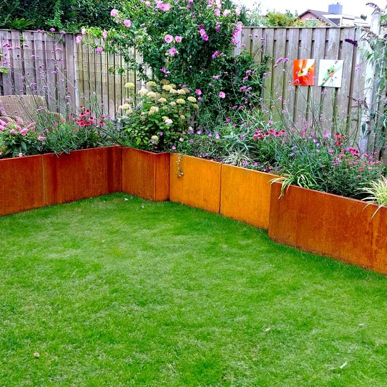 Korito za rože iz jekla corten Texas xxl 200 x 60 cm