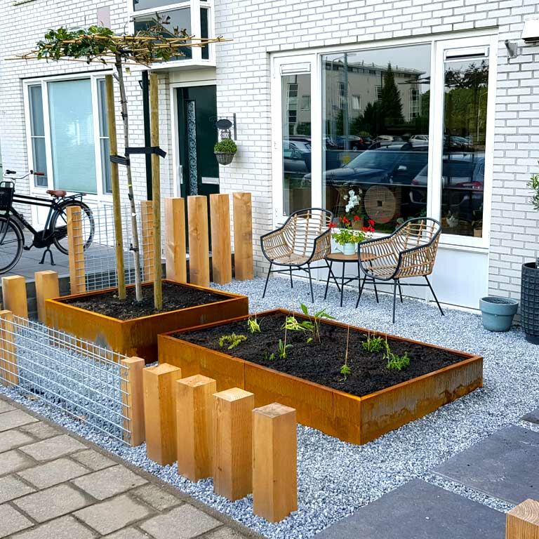 Korito za rože iz jekla corten Texas xxl 200 x 120 cm