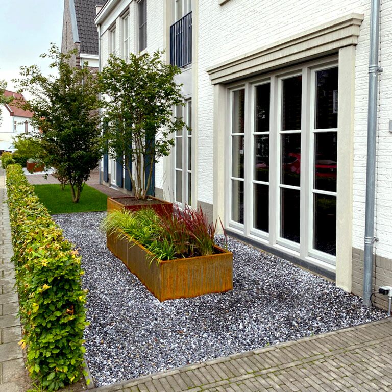 Korito za rože iz jekla corten Texas xxl 240 x 80 cm