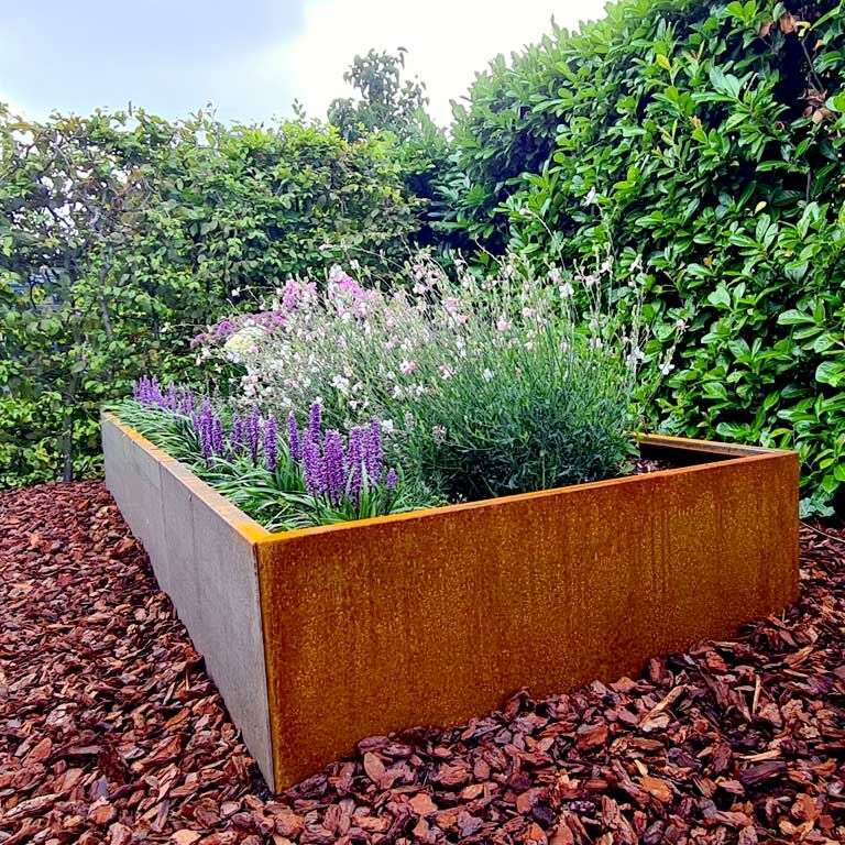 Korito za rože iz jekla corten Texas xxl 300 x 120 cm