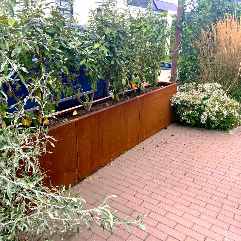 Korito za rože iz jekla corten Texas xxl 320 x 30 cm
