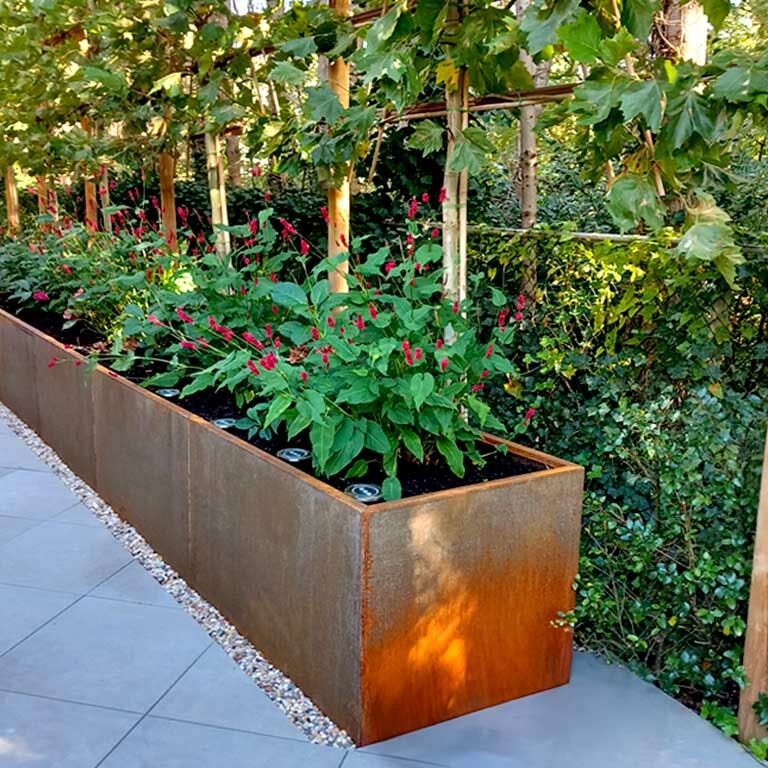 Korito za rože iz jekla corten Texas xxl 500 x 30 cm