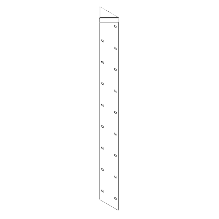 Kotni kos prašno lakirano jeklo 180° 100 cm