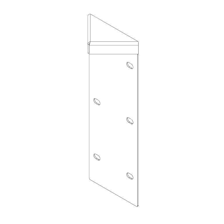 Kotni kos prašno lakirano jeklo 180° 30 cm