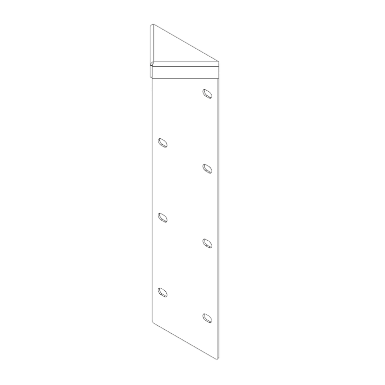 Kotni kos prašno lakirano jeklo 180° 40 cm