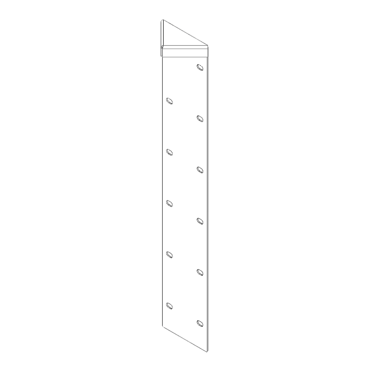 Kotni kos prašno lakirano jeklo 180° 60 cm