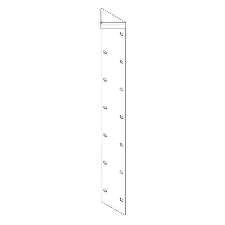 Kotni kos prašno lakirano jeklo 180° 70 cm