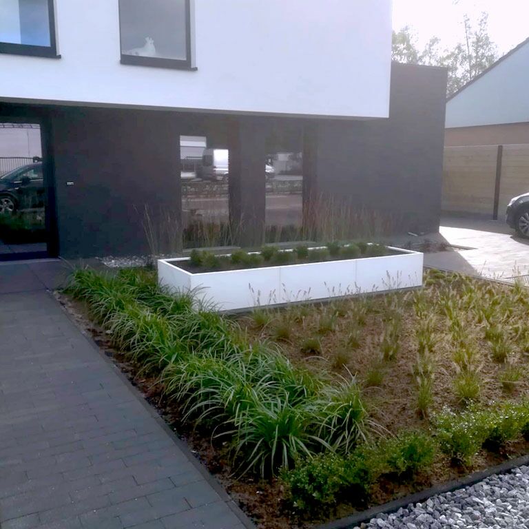 Korito za rože iz prašno barvanega jekla Texas xxl 300 x 80 cm