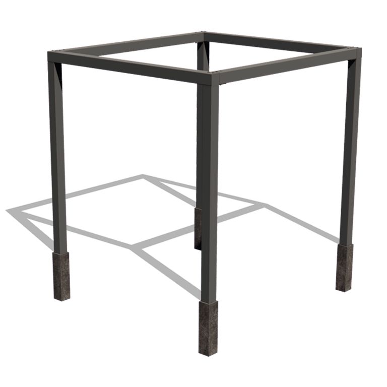 Pergola iz prašno barvanega jekla nastavitev kvadrat 274 x 250 cm
