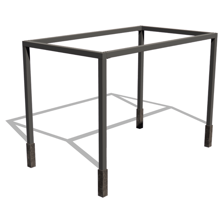 Pergola iz prašno barvanega jekla nastavitev kvadrat 424 x 250 cm