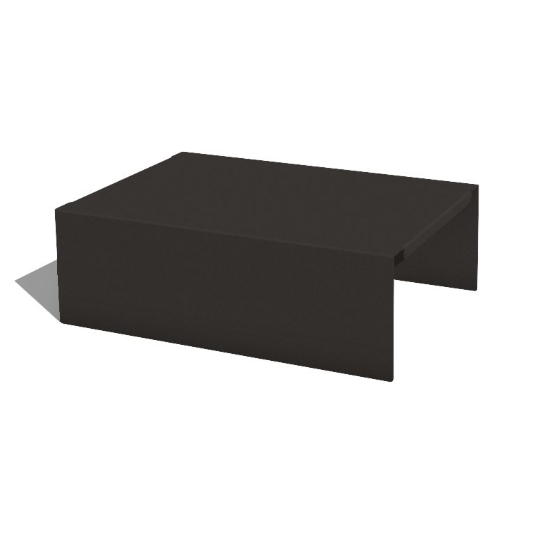 Platforma iz korito za rože iz prašno barvanega jekla 60 x 41 x 20 cm